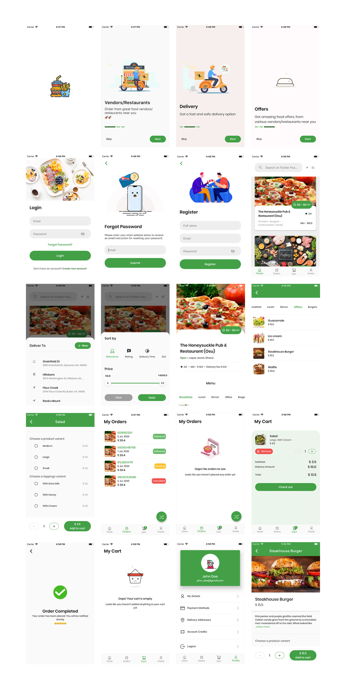 Flutter Food Delivery Theme