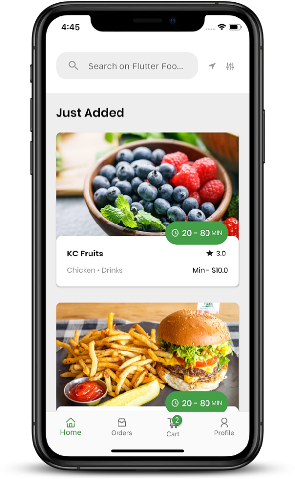 Flutter Food Delivery Theme