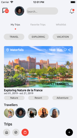 Flutter Travel Social App Theme
